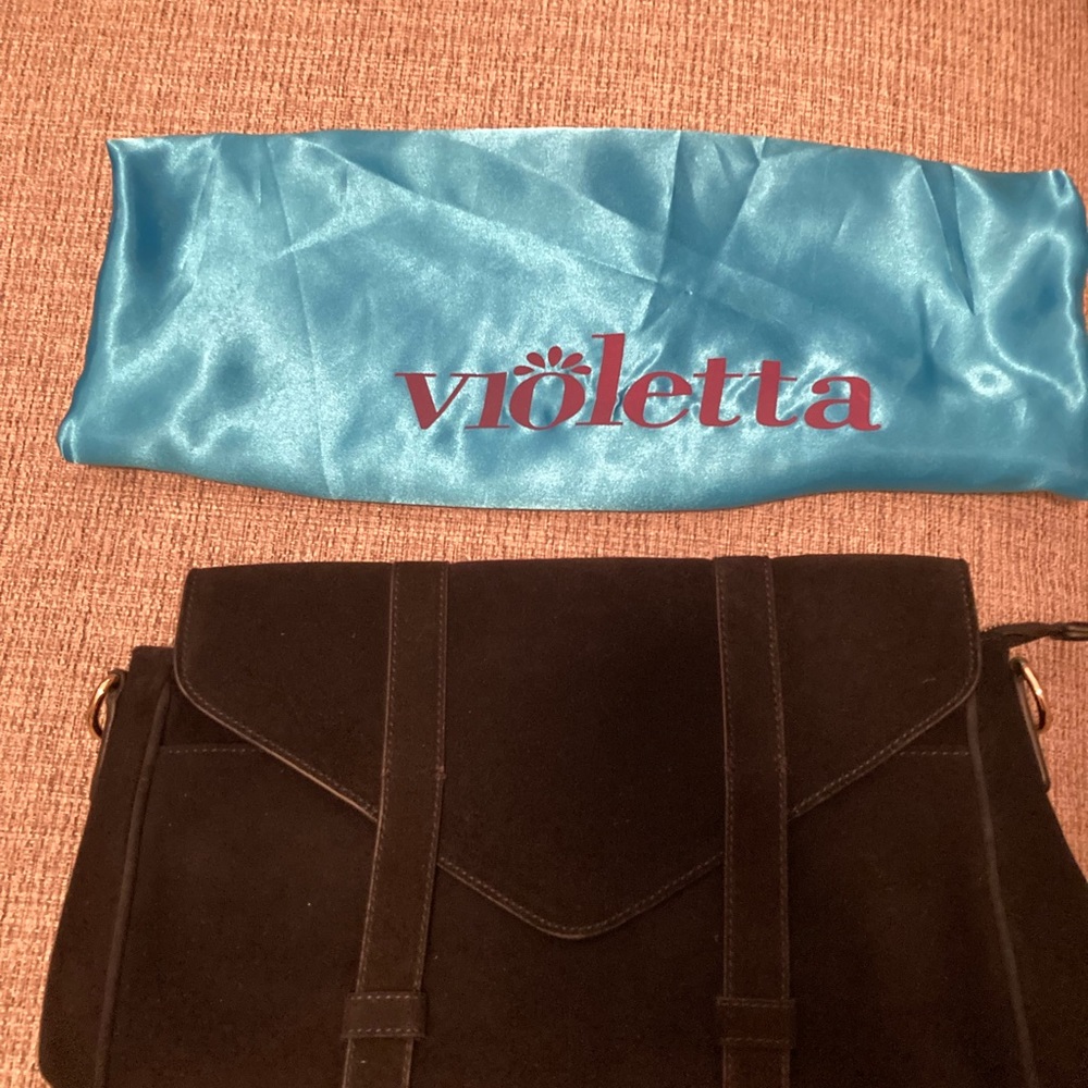 Violetta suede messenger bag